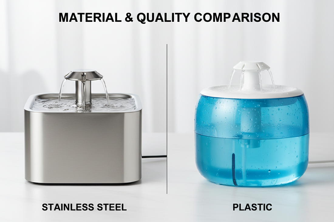 Stainless Steel vs Plastic Cat Water Fountains: Complete Safety & Health Guide 2026