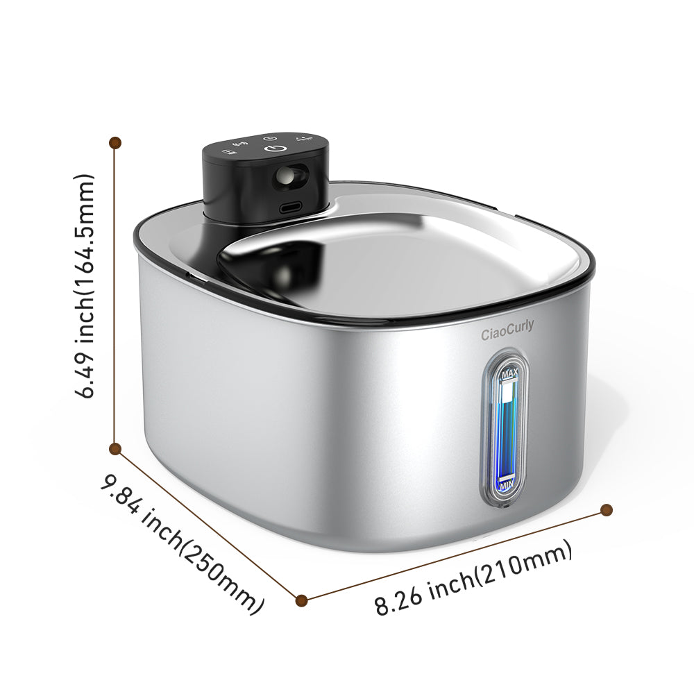4.2L Wireless Stainless Steel Cat Water Fountain