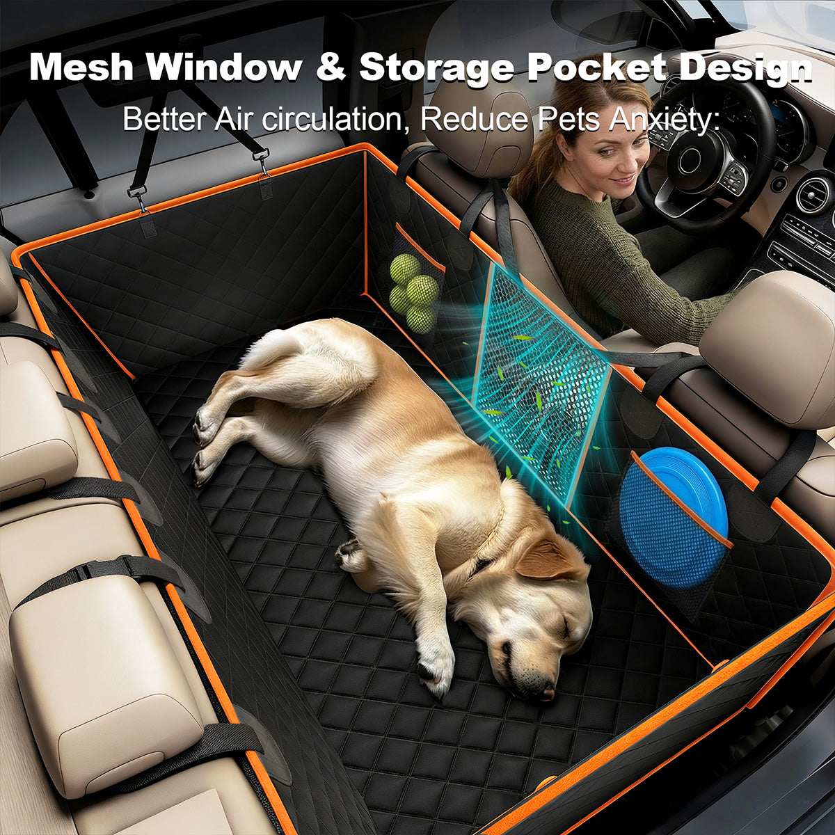 Car Botam Hard Bottom Convertible Dog Car Seat Cover & Hammock – Ciaocurly